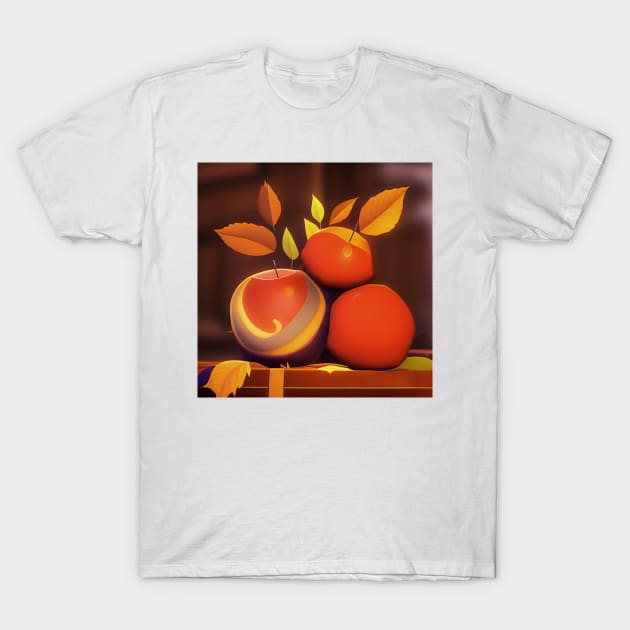 Stylized Apple Still Life T-Shirt by DANAROPER